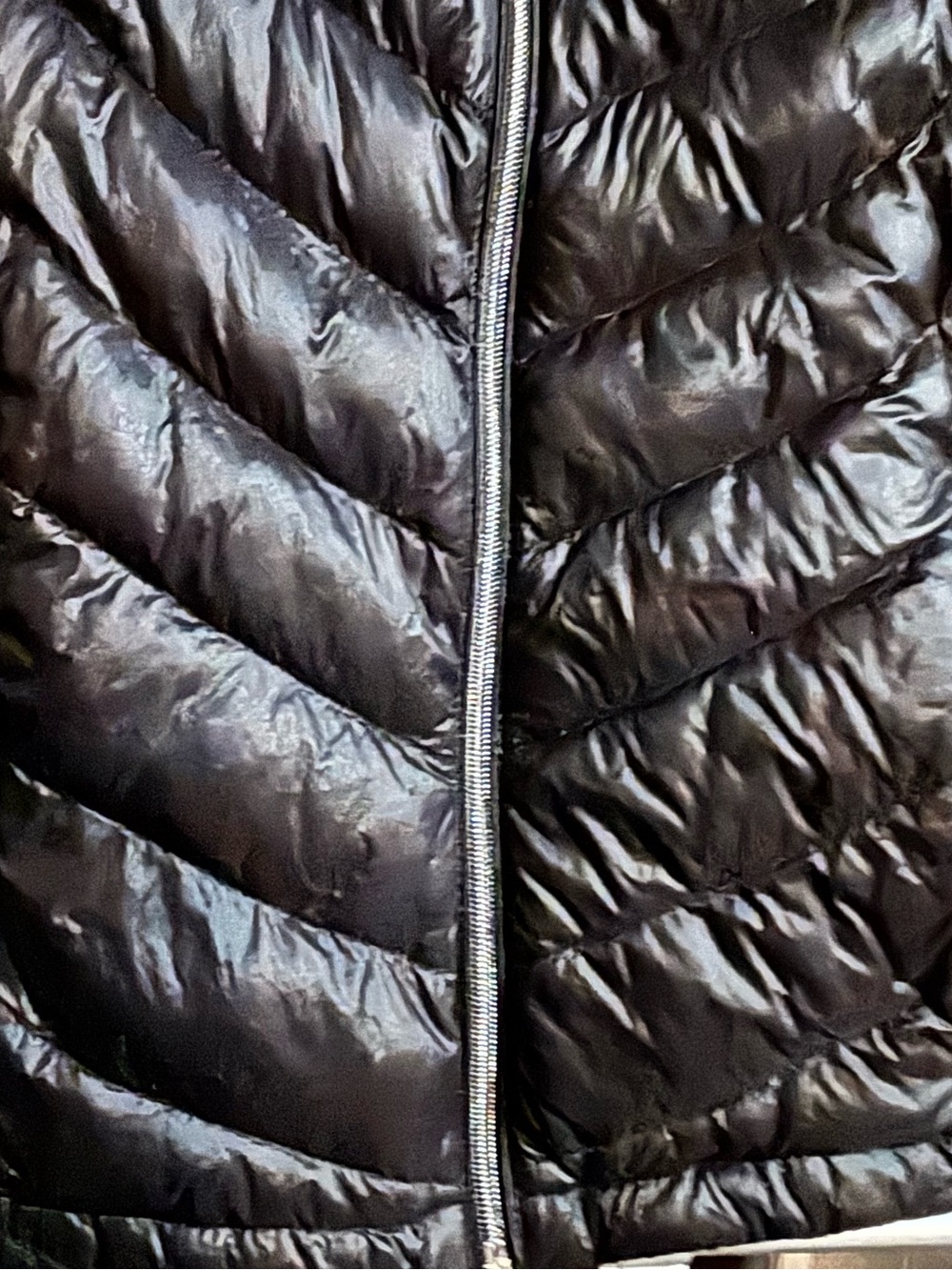 Calvin Klein Shiny Black Packable Down Jacket